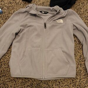 The North Face Kids Light Gray Fleece Hoodie
